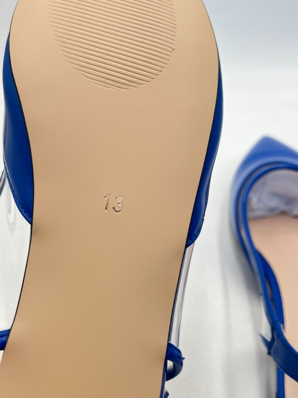 FSJ Blue Pointed Toe Ballet Flats Sandals Slip on Comfort Slingback Walking Pump - Picture 6 of 8